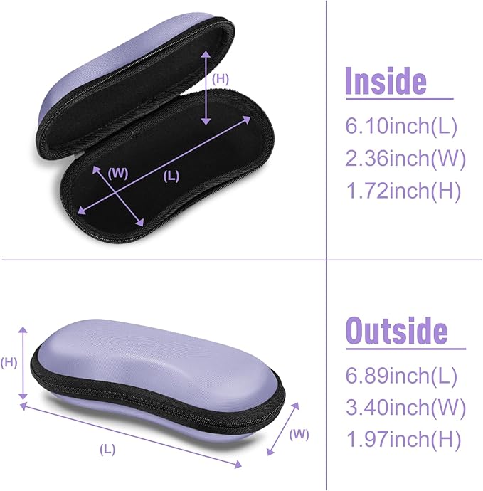FINTIE Sunglasses Case, Hard EVA Shell Shockproof Sport Glasses Case with Metal Carabiner Travel Zipper Eyeglasses Holder