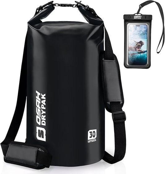 Waterproof Dry Bag, 5L/10L/20L/30L/40L Roll Top Lightweight Storage Backpack with Phone Case for Women & Men, Floating Waterproof Sack for Travel, Swimming, Kayaking, Paddle Board, Camping & Beach