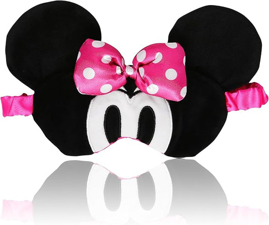 Minnie Mouse Sleep Mask for Official License, Minnie Eye Mask for Sleeping with Ears and 3D Bow
