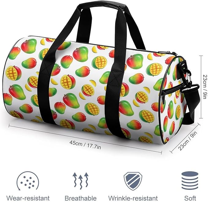 Workout Lightweight Duffel Bags Mango Art Basketball Football Weekender Bag Foldable Gym Travel Bags for Men Women