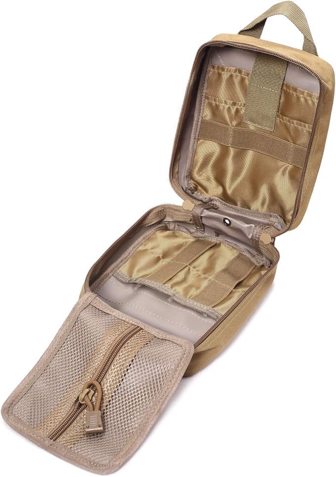 Molle Pouch, Sturdy 600D Nylon Tactical Medical Pouch,Rip-Away EMT First Aid Pouch (Bag Only)