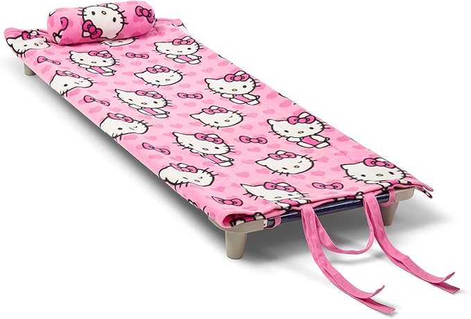 ROLLEE POLLEE Nap Sac Roll Up Napping Blanket with Attached Pillow for Preschool/Daycare, Super Soft with Elastic Straps, Fits Most Mats and Cots