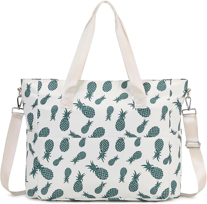 Beach Bags for Women, Large Waterproof Sandproof Swim Pool Bag with Dry Wet Seperated Pocket Utility Tote Bag