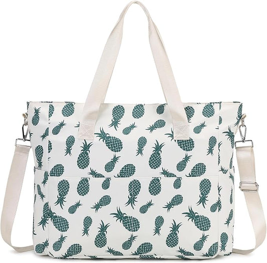Beach Bags for Women, Large Waterproof Sandproof Swim Pool Bag with Dry Wet Seperated Pocket Utility Tote Bag