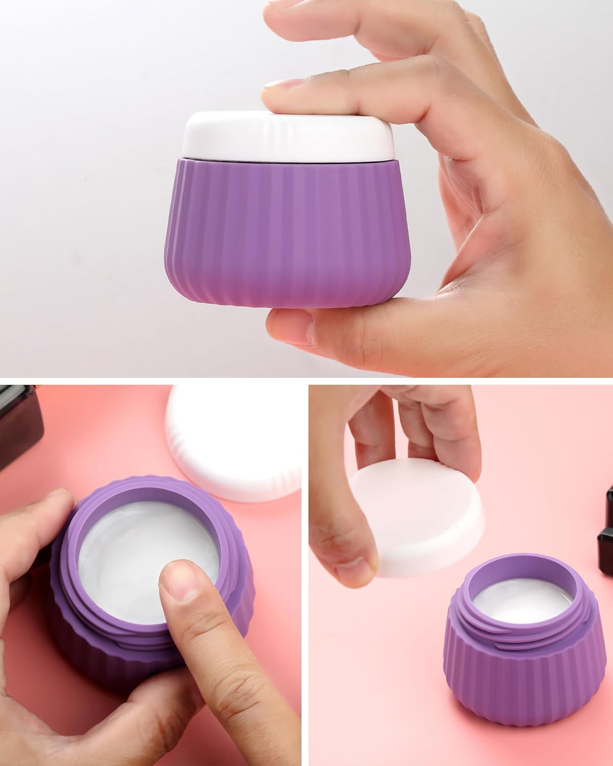 Travel Bottles for Toiletries 8 Pack, Tsa Approved Travel Size Toiletries 3 oz, Travel Containers for Toiletries, with Clear Bag, Leak Proof Silicone Squeezable Travel Essentials Creams Jars