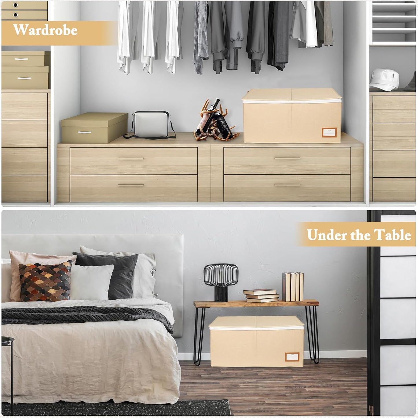 Wedding Dress Storage Box, Wedding Dress Preservation Box with Lid, Foldable Acid-Free Organizer with 1 Pair of Microfiber Gloves and 20 Sheets of Acid-Free Paper (1, Large)