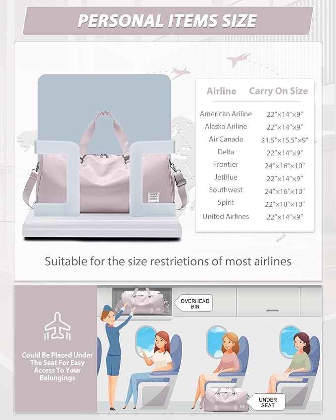 Gym Bag for Women Men with Shoe Compartment,Small Travel Duffle Bags for Traveling Overnight Weekender Bag Personal Item Travel Bag Large Sport Bag Workout Bag Pink
