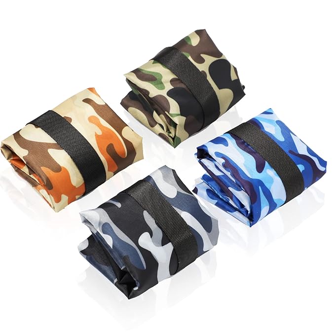 Frienda 4 Pieces Wet Dry Bag for Baby Waterproof Reusable Washable Diaper Bag Sealed with Handle for Travel, Beach, Swimsuit, Diapers, Dirty Gym Clothes and Toiletries (Camouflage)