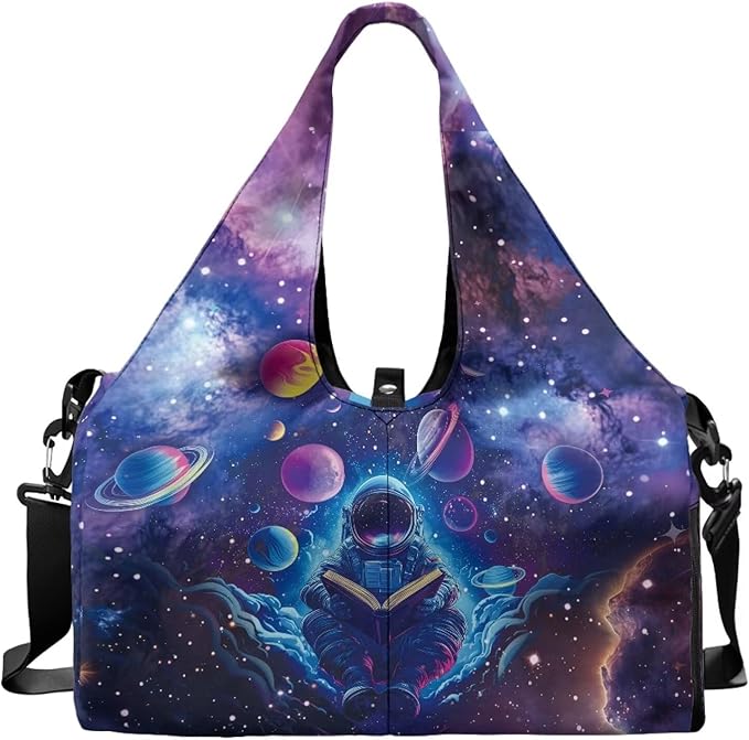 Mens Gym Duffle Bag Double Zipper Gym Bags for Men with Shoe Compartment, Yoga Mat Carrier, Mens Small Gym Bag for Running Swimming Pilates