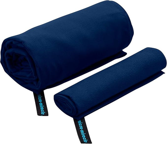2-Pack Microfiber Towel - XXL Travel Quick Dry and Extra Soft Microfiber Towels, Lightweight and Compact for Gym, Swim Practice, Travel, Backpacking, Camping, RV, Beach, Camping
