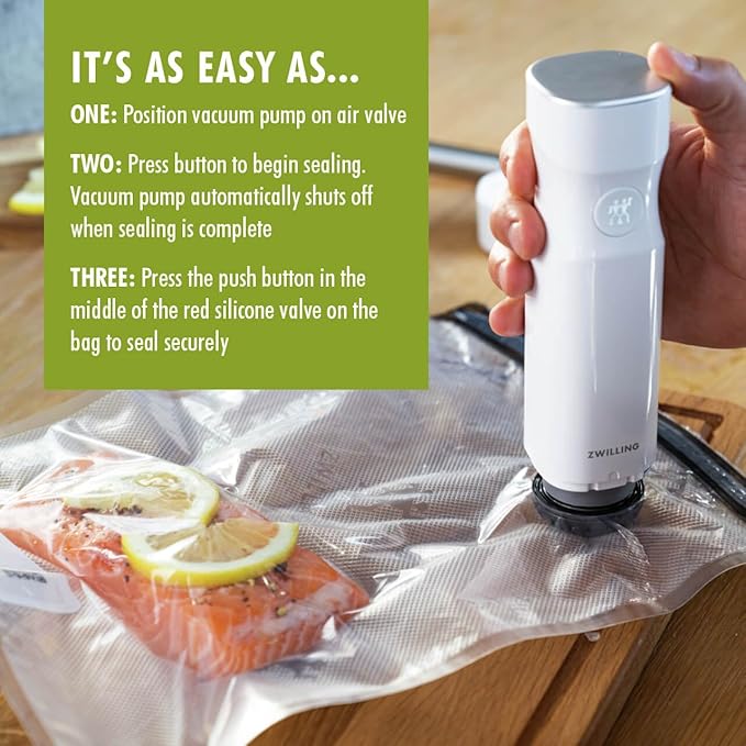 ZWILLING Fresh & Save 3-pc Vacuum Sealer Bags, Sous Vide Bags, Meal Prep - Large (Set of 3)