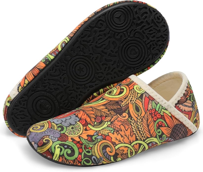 Scurtain Unisex Adults Rubber Sole Slippers