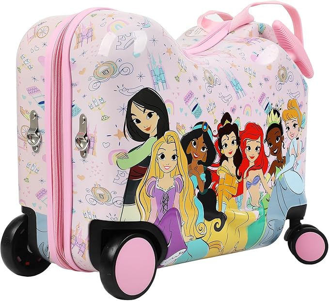 Bioworld Disney Princesses Ride-On 18" Suitcase For Kids & Toddlers