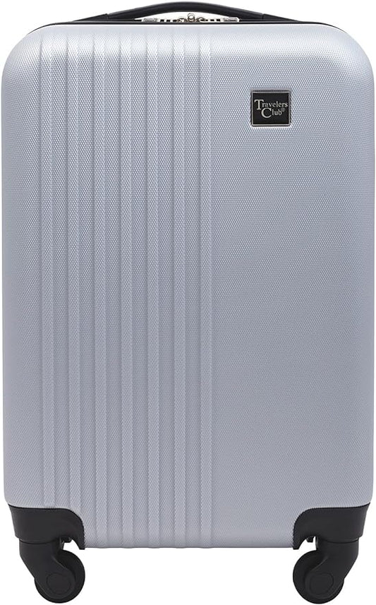 Travelers Club Cosmo Luggage, Silver-20, 20-Inch