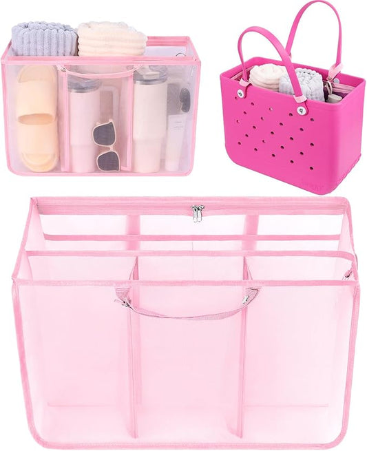 OUTXE Beach Bag Organizer Compatible with X Large Bogg Bag Accessories Inserts, Lightweight Mesh Insert Divider Pouch for Original XL Bogg Bags, Beach Tote Bags Insert for Organizing