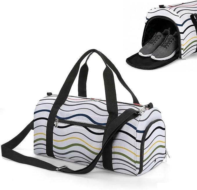 Gym Bag for Men & Women Duffle Bag for Travel with Shoe Compartment Sports Weekender Overnight Bag