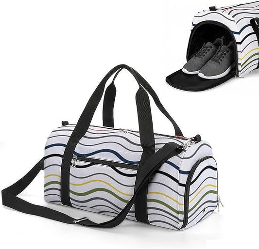 Gym Bag for Men & Women Duffle Bag for Travel with Shoe Compartment Sports Weekender Overnight Bag