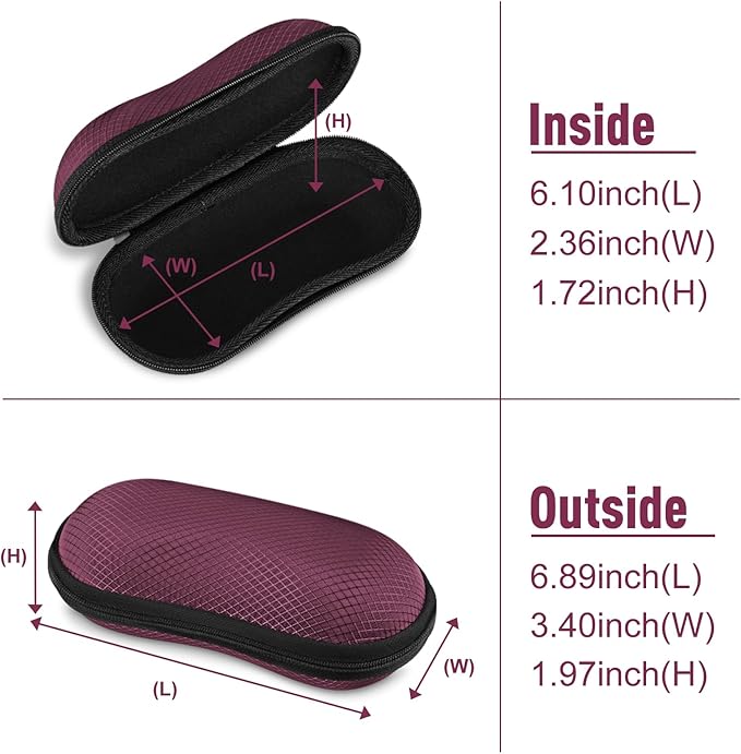 FINTIE Sunglasses Case, Hard EVA Shell Shockproof Sport Glasses Case with Metal Carabiner Travel Zipper Eyeglasses Holder