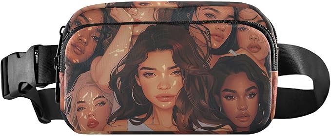 Group Of Women Fanny Pack for Women Men Water Resistant Fashion Waist Packs with Adjustable Strap Belt Bag for Travel Workout Jogging Hiking 21220579