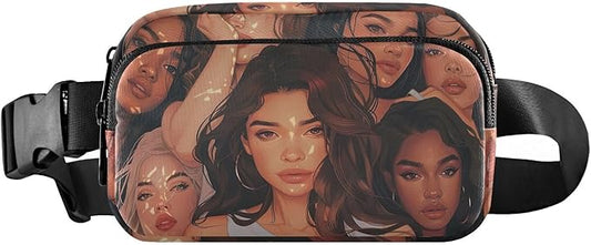 Group Of Women Fanny Pack for Women Men Water Resistant Fashion Waist Packs with Adjustable Strap Belt Bag for Travel Workout Jogging Hiking 21220579