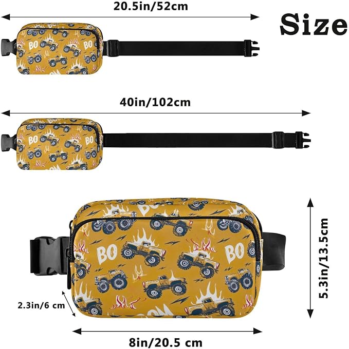 Funny Trunk Car Fanny Pack for Women Men Water Resistant Fashion Waist Packs with Adjustable Strap Belt Bag for Travel Workout Jogging Hiking 21219363