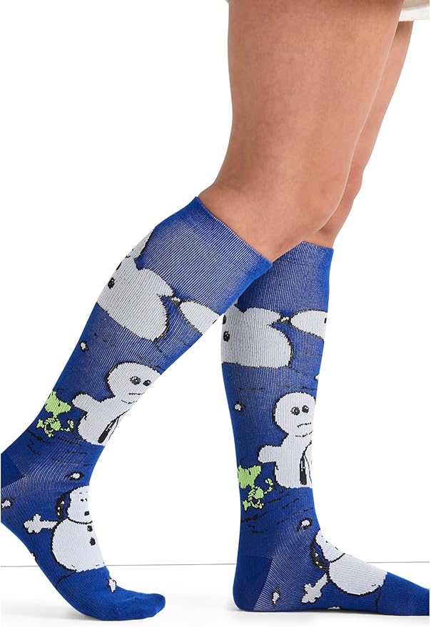 Cherokee Women's 10-15mmHg Compression Socks – Fun Print Knee Highs with Light Support, Soft Feel - PRINTSUPPORT