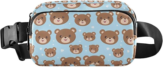 Fanny Pack for Women Men Water Resistant Fashion Waist Packs with Adjustable Strap Belt Bag for Travel Workout Jogging Hiking 21217256 Kawaii Teddy Bear