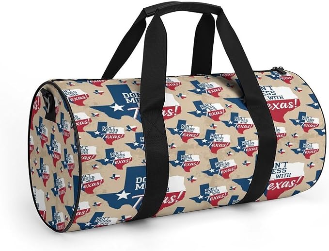 Travel Sports Lightweight Carry On Bag Dont Mess with Texas Vintage Retro Flag Weekender Overnight Bag Dance Sports Gymnastics Bags for Men Women