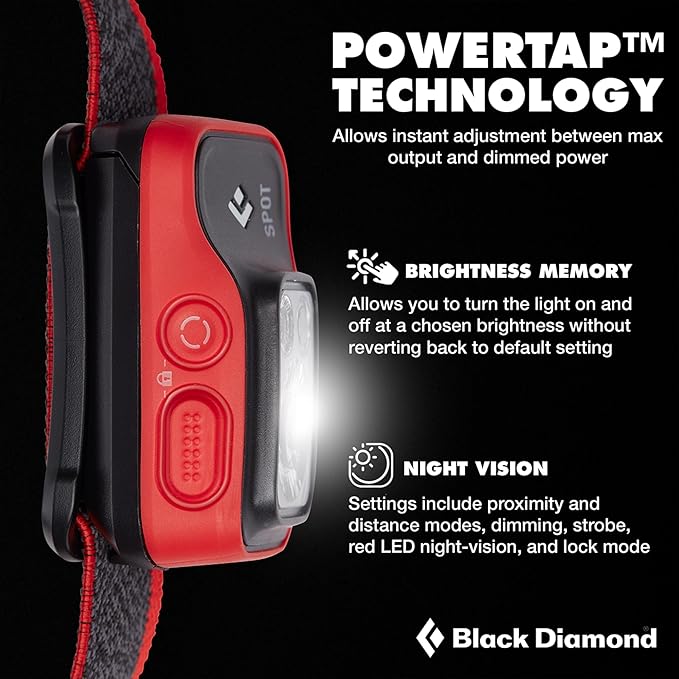 BLACK DIAMOND Spot 400 Headlamp | 400 Lumens Brightness, Dimmable | Waterproof & Durable | 3X AAA Battery Operated (Included) | Octane