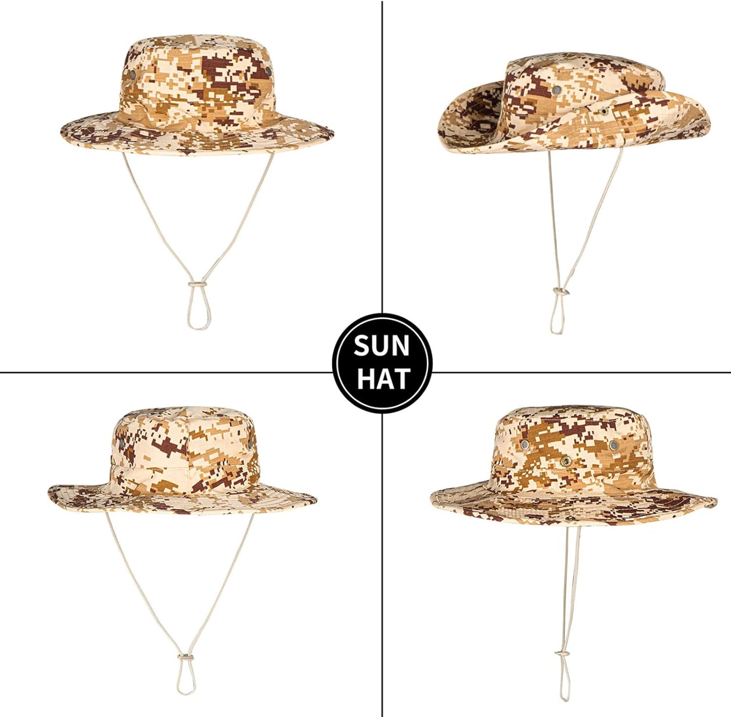 Sun Hats for Men Women Boonie Hat Foldable Fishing Hat UPF 50+ Bucket Hat for Fishing Hiking Garden Safari Beach