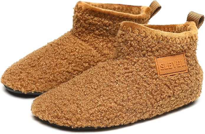 ditont Toddler Slippers Non-Slip Lightweight Comfortable Kids Indoor Grip House Home Shoes for Boys Girl
