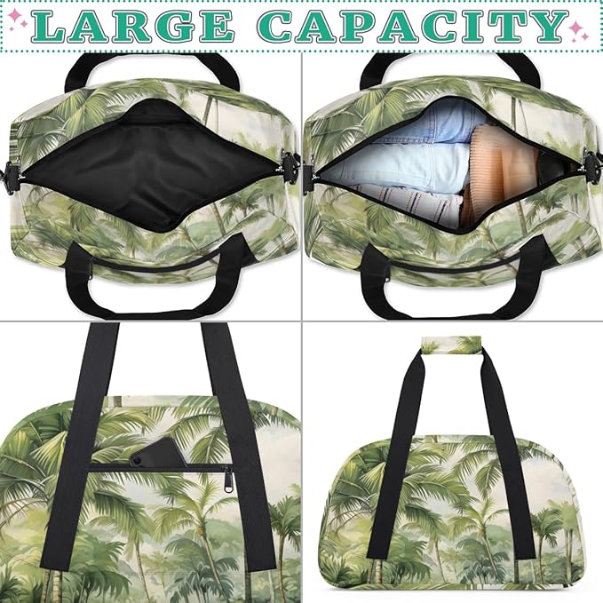Green Forest Language Kids-Duffel-Bags Gymnastics Dance Bag Carry-On Overnight Travel Gym Lightweight Dance Sports Bags For Girls Boys Kids，