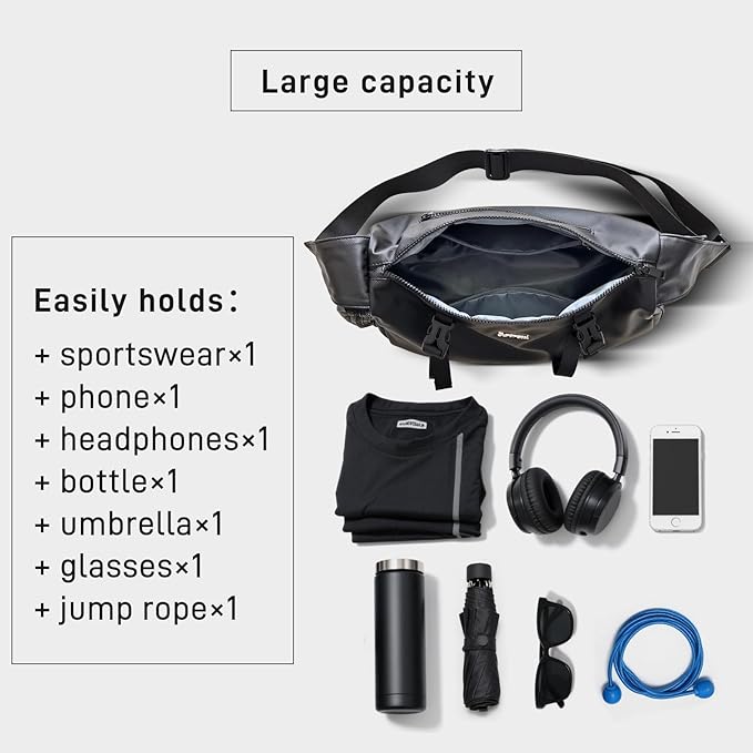 Small Sports Bag Waterproof Ultra-Light Gym Duffle for Men & Women Compact Mini Crossbody Bags, Perfect for Running, Travel & Light Gym (black-quilting)