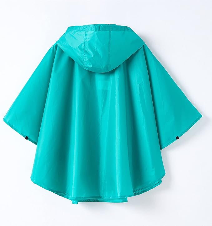 Spmor Kids Rain Poncho Hooded Jacket Rain Coat