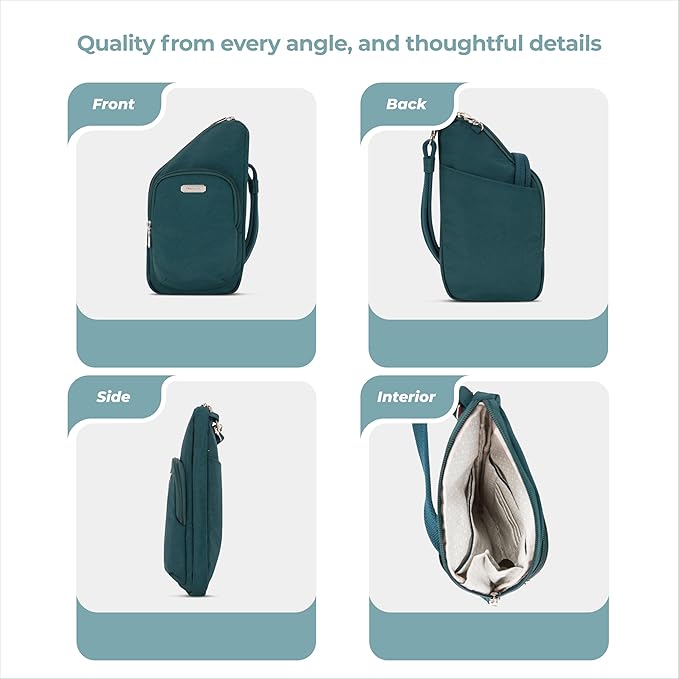 Travelon: Essentials - Anti-Theft - Compact Crossbody Bag - Peacock