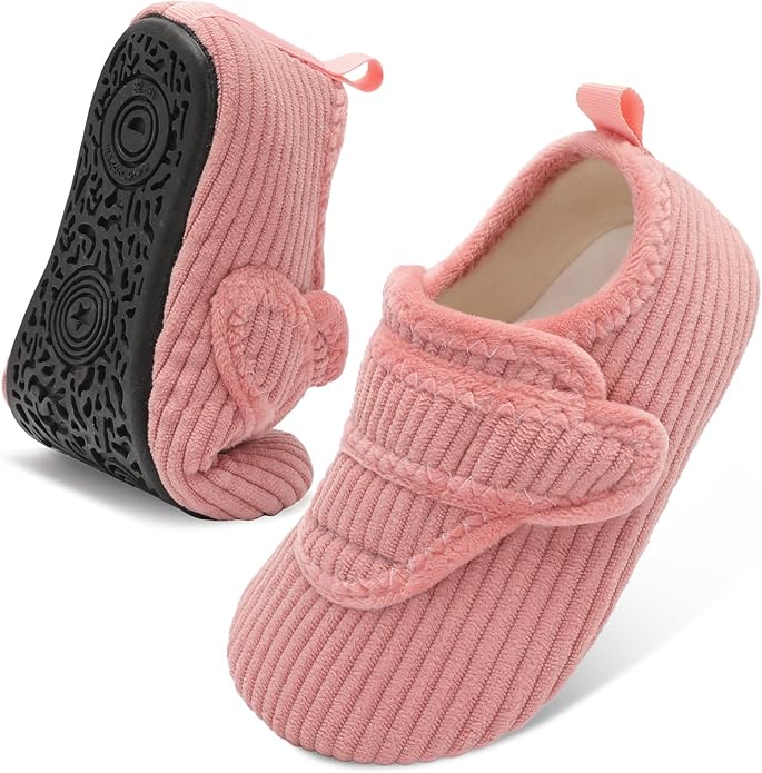 LeIsfIt Toddler Slippers Boys Girls House Shoes Soft Warm Kids House Slippers Slip on Cozy Bedroom Sock Shoes Non-slip Indoor Outdoor Slipper Shoe