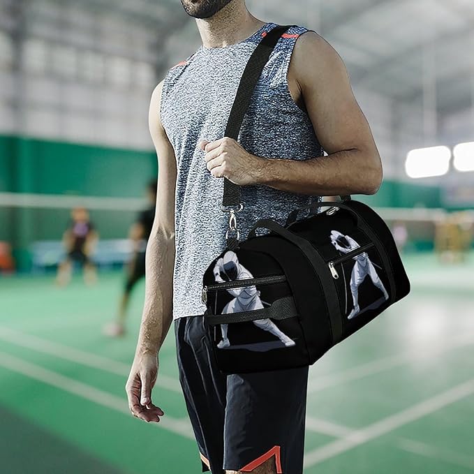 Fencing Stancce Fencing Gym Bag Travel Duffle Bag Workout Sports Bag with Shoe Compartment