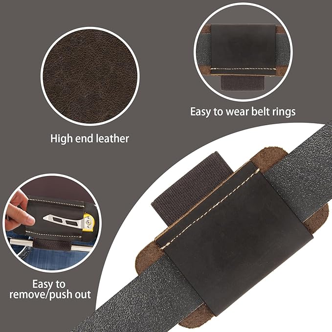 Leather Knife Sheath for Belt,Knife Sheath,Horizontal Carry Pocket Knife Holder,EDC Belt Organizer,Compact Draw Knife Holster,EDC Pocket Organizer,Sheath for Folding Knife