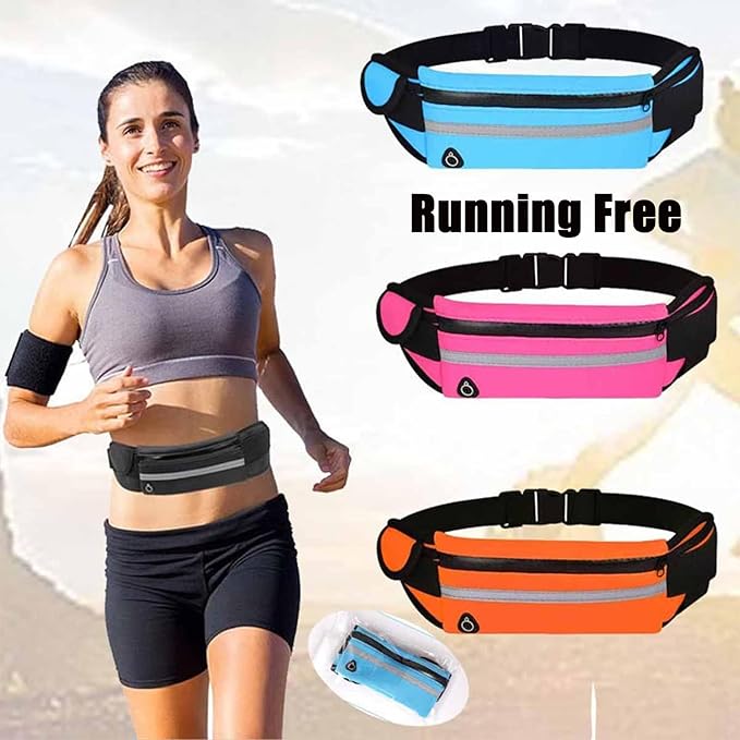 Anti-Theft Invisible Waist Bag, Anti-Theft Money Belt Multifunctional Outdoor Sports Waist Bag with Water Bottle Strap (Green)