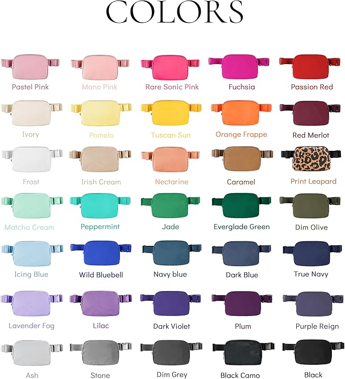 Fanny Pack Cross Body Small Crossbody Bags for Women Men Trendy Nylon Waterproof Mini Purse Travel Running Belt Bag Lulu Dupes Bum Hip Chest Waist Pack Side Bag Must Have Fuchsia
