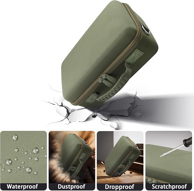 Camera Case Compatible with Canon EOS Rebel T7 / T100 / R50 / R100 / R5 / R6 Mark II DSLR Camera with 18-55mm Lens,Sony,Nikon DSLR Camera Protective Case with Shoulder Strap (Army Green Case)