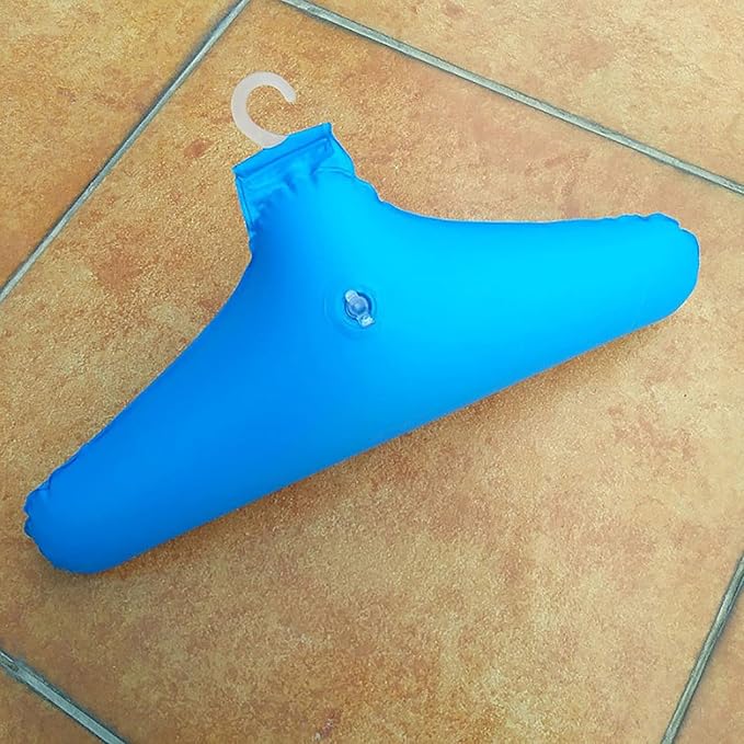 5Pcs Inflatable Clothing Hanger for Travel, Outdoor Clothes Hanger Rack Non-Slip Portable Coat Holder, Blue