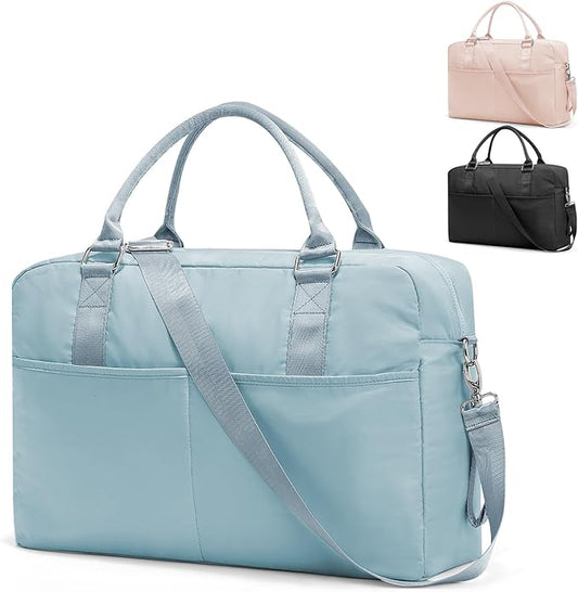 Gym Bag for Women,Travel Duffle Bag for Travel with Wet Pocket Weekender Overnight Carry On Tote Bag Luggage Bag with Trolley Sleeve Personal Item Travel Bag Hospital Diaper Bag Blue