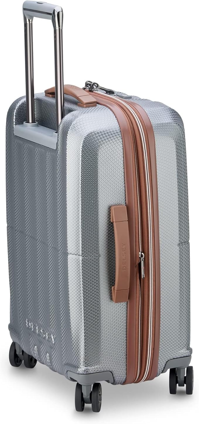 DELSEY PARIS Carrousel Hardside Expandable Luggage with Spinner Wheels, Platinum, 3 Piece Set (21/24/28)