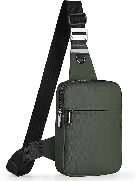 BROADREAM Mini Sling Bag for Men Women Small Crossbody Backpack Shoulder Bags with RFID & Waterproof for Hiking Trave Running