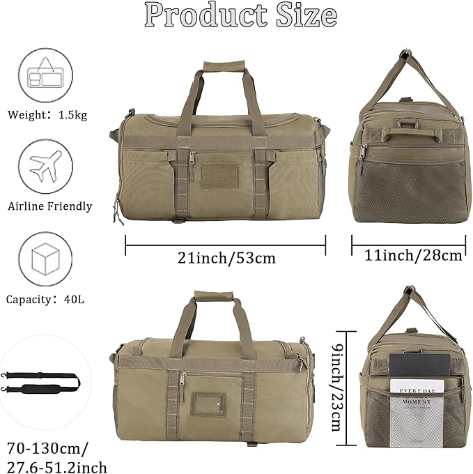 Greencity Gym Bag Duffel Bag with Shoe Compartment for Men Sports Duffels Bag Fitness(OD.Green)