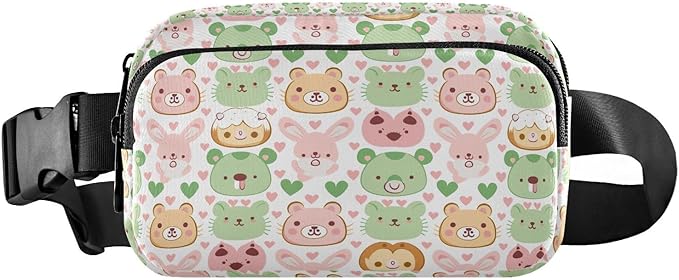 Kawaii Animal Fanny Pack for Women Men Water Resistant Fashion Waist Packs with Adjustable Strap Belt Bag for Travel Workout Jogging Hiking 21219448