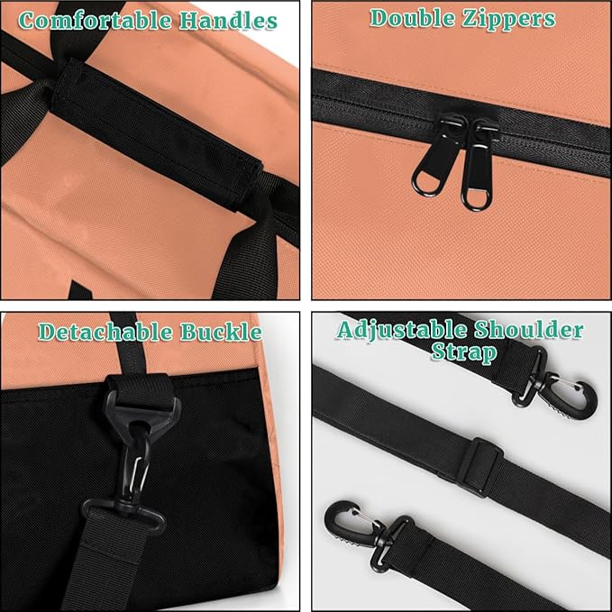 Personalize-Kids-Sports-Duffel-Bags With Custom Name Text Carry-On Overnight Travel Gym Lightweight Dance Pattern Sports Bags For Girls Boys Kids,Orange