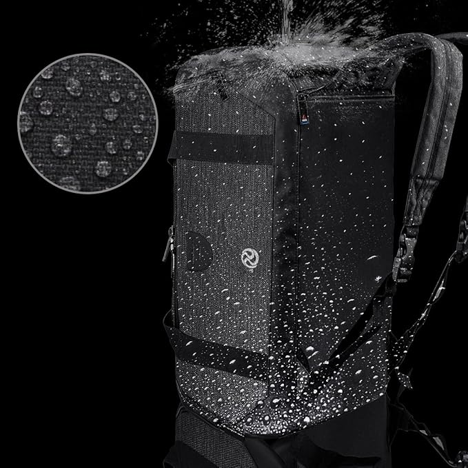 Gym Duffle Bag Backpack Waterproof Sports Duffel Bags Travel Weekender Bag for Men Women Overnight Bag with Shoes Compartment Black-Perfect Fathers Day Gifts for Dad/Men/Husband