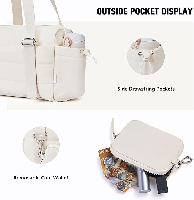 ROULENS Small Gym Bag for Women 2 Set Mini Gym Duffle Bag with Wet Compartment and Coin Wallet, Gym Tote Bag for Workout/Sport/Travel